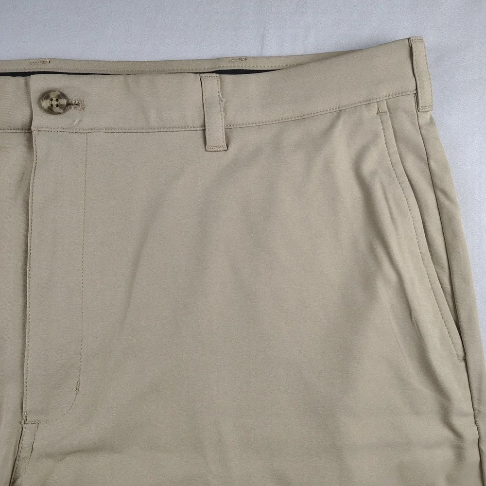 2-PGA TOUR Men's Golf Shorts Size 42 Blue Khaki Stretch Performance Flat Front